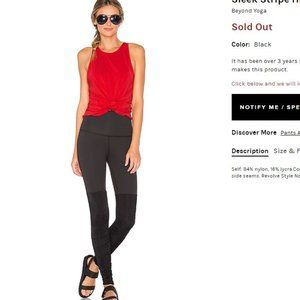 Beyond Yoga Sleek Stripe High Waist Legging